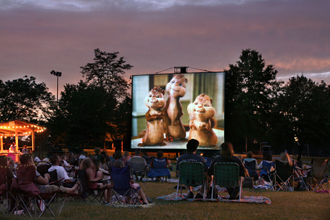 movies in the park, family night out