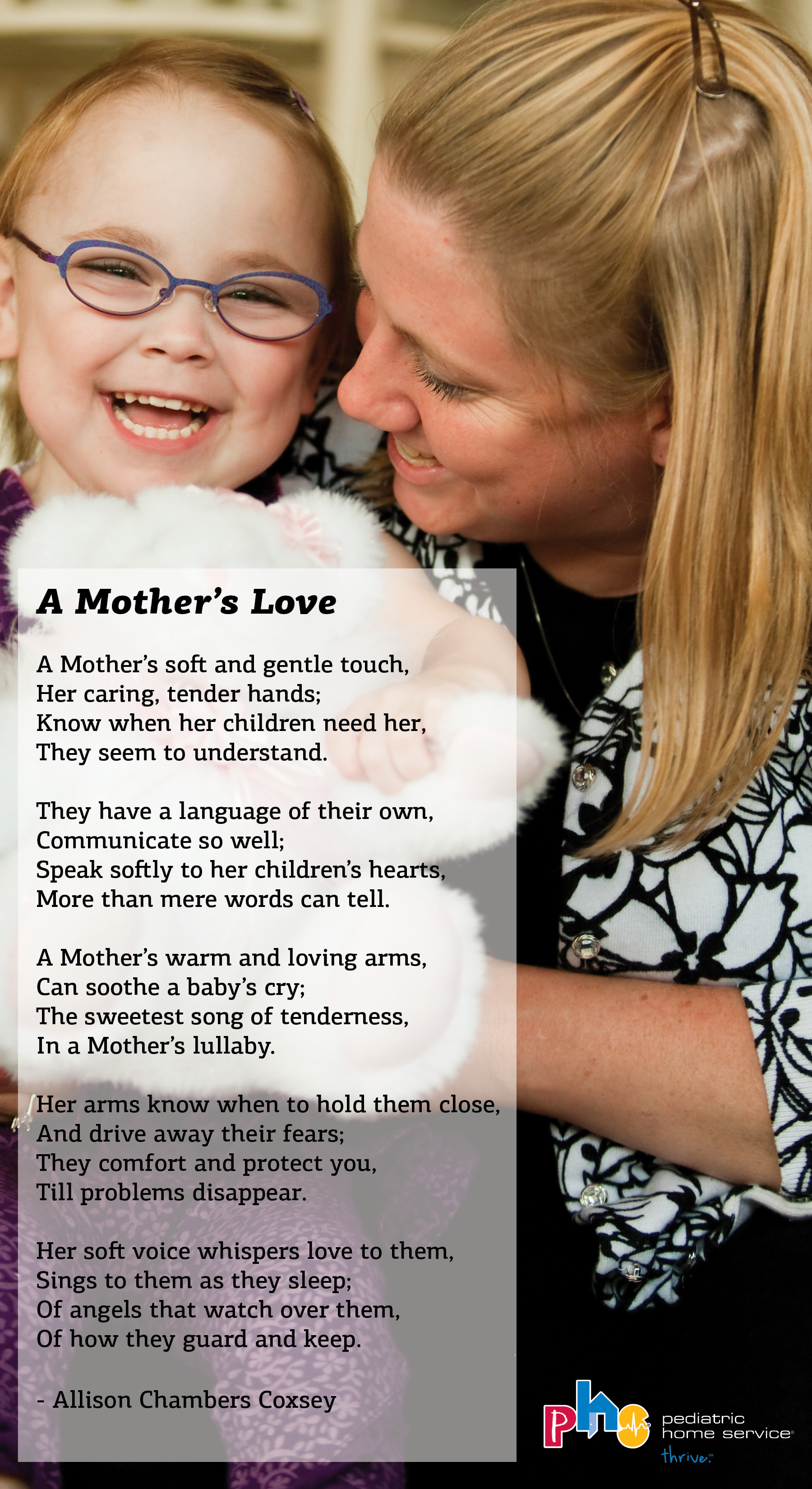 A Mother s Love As Spoken Through A Poem Pediatric Home Service