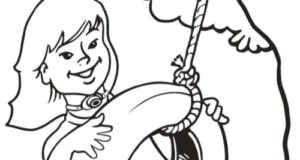 Coloring Sheets - Tire Swing
