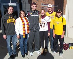 Louie at the University of Minnesota with his family