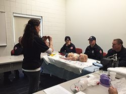 EMS personnel are trained on suctioning a trach