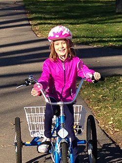 Clara rides her bike 