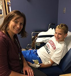 The district nurse can now provide care for Jack after receiving IV training