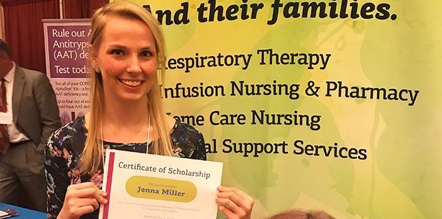Winner of the PHS RT Scholarship, Jenna Miller