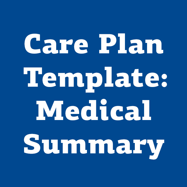 care plan template for transitioning children with medical complexities to adult care