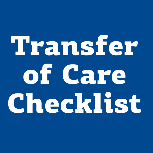 transfer of care checklist for transitioning to adult care
